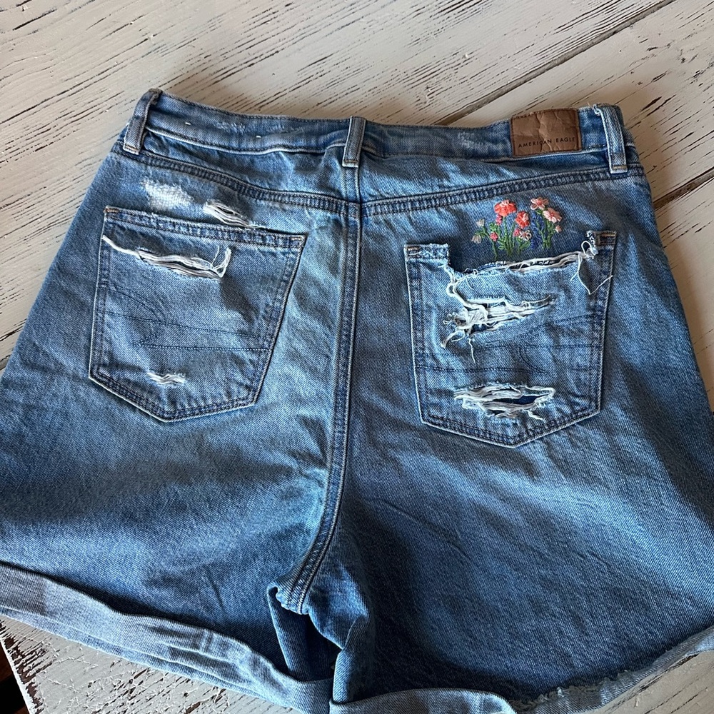 American Eagle “Mom Shorts” ** These are hand embroidered!**